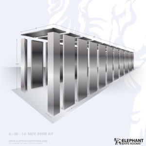 6x20 Safe Room Kit and Storm Shelter by Elephant Safe Rooms.