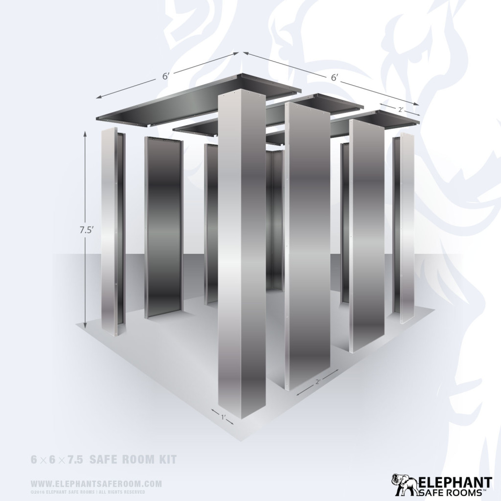 6' x 6' bolt together safe room kit by Elephant Safe Room