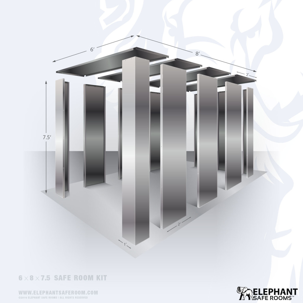 6x10 bolt together safe room kit by Elephant Safe Rooms.