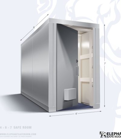 Elephant safe room with dimensions 4 x 8