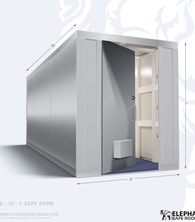 Elephant safe room with dimensions 6 x 10