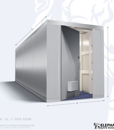 Elephant safe room with dimensions 6 x 12