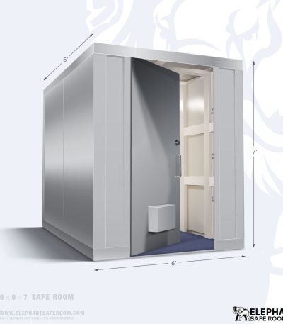 Elephant safe room with dimensions 6 x 6