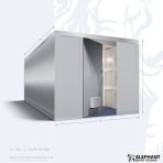 Elephant plate steel safe room with dimensions 8 x 10