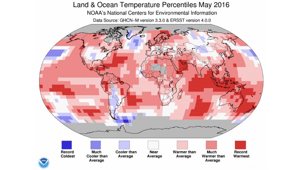 may warmth noaa