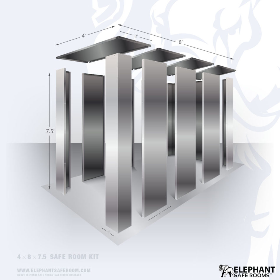 4' x 8' Panelized Safe Room Kit Elephant Safe Room